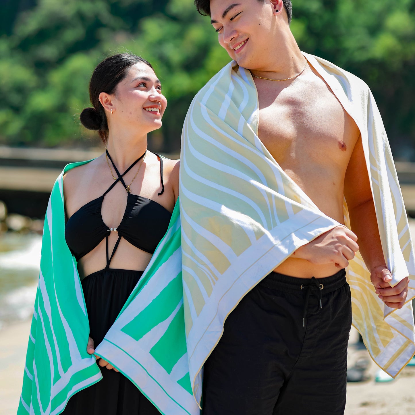 Quick Drying Towel - Seafoam Waves