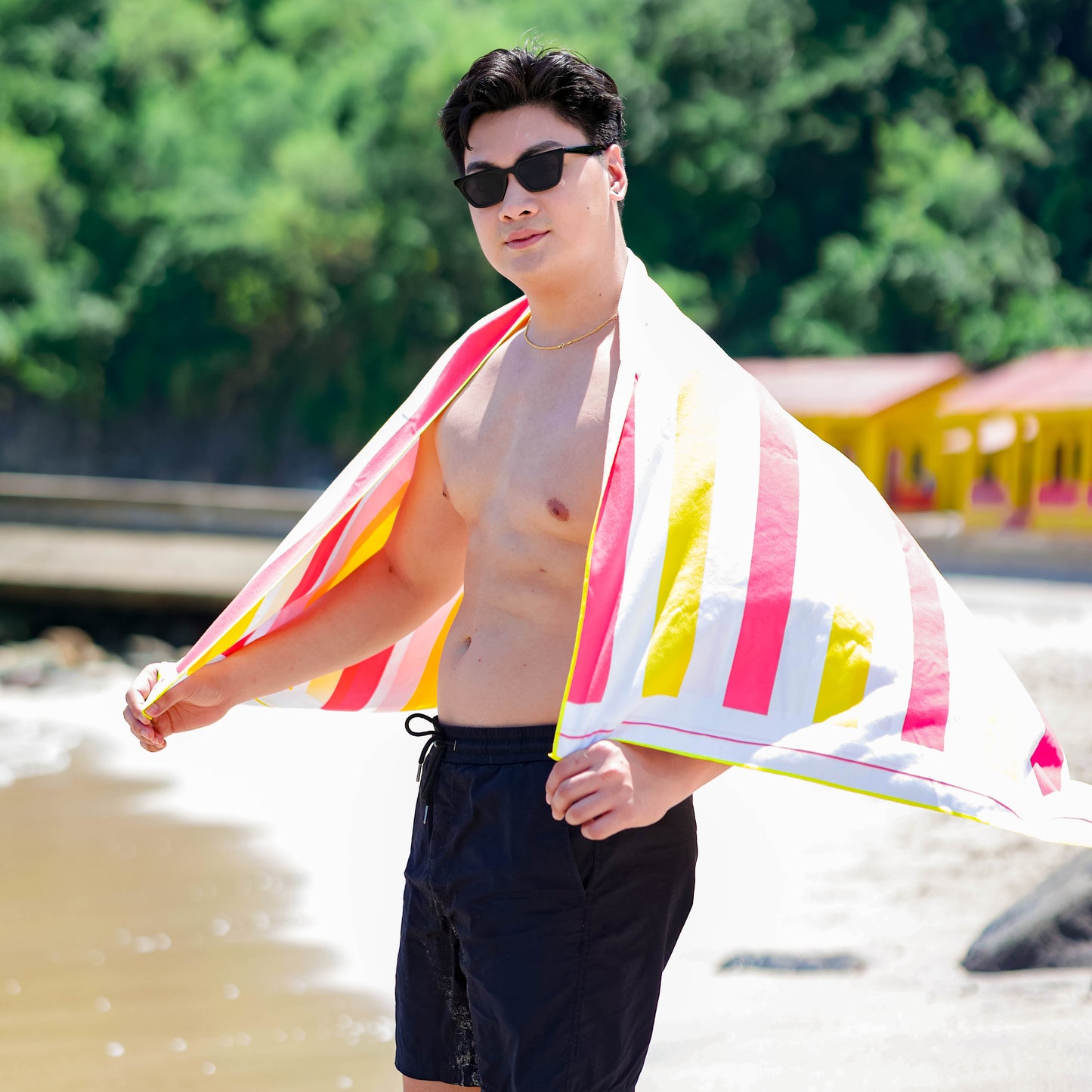 Quick Drying Towel - Sunset Stripes
