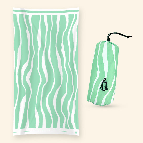 Quick Dry Towel | Seafoam Waves