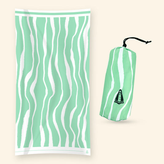 Quick Dry Towel | Seafoam Waves